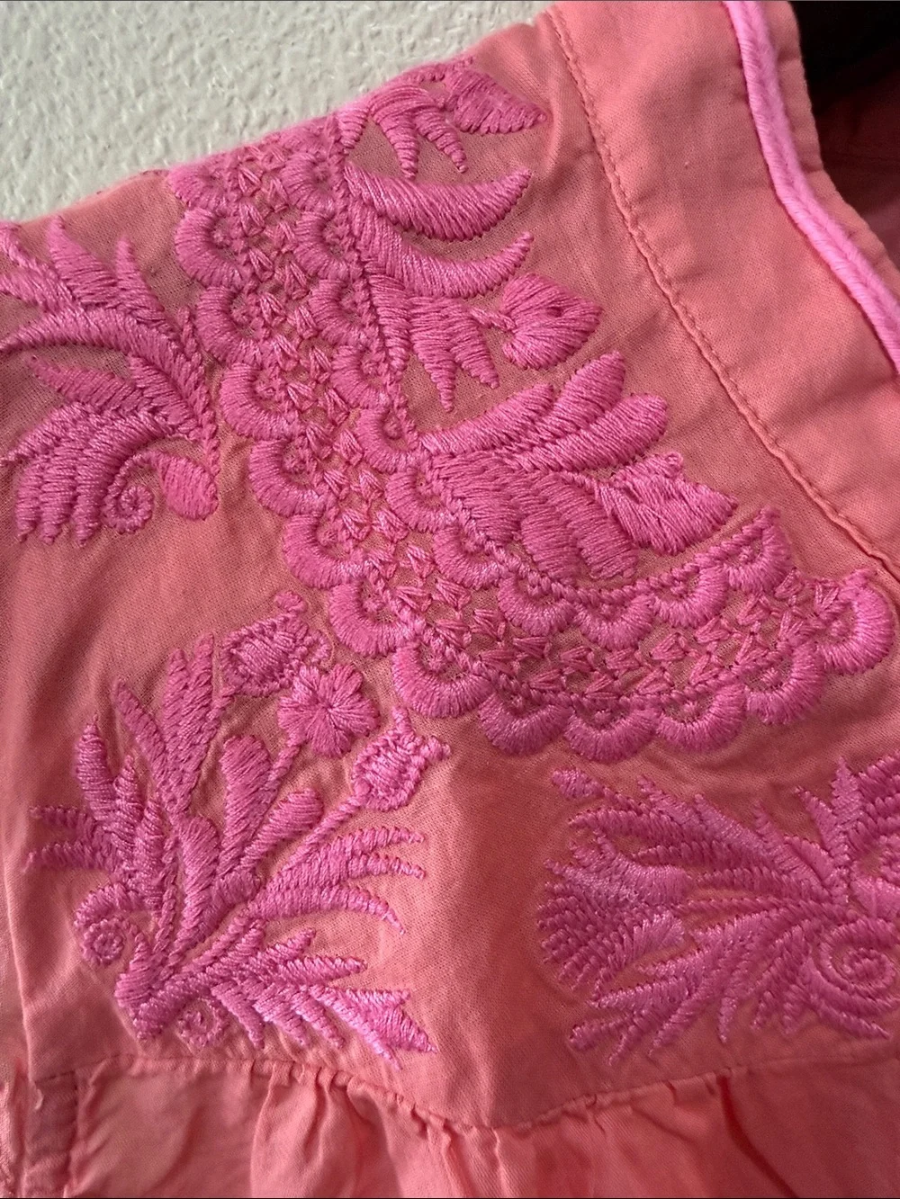 J. Crew Pink Embroidered Sleeveless Popover Camisole